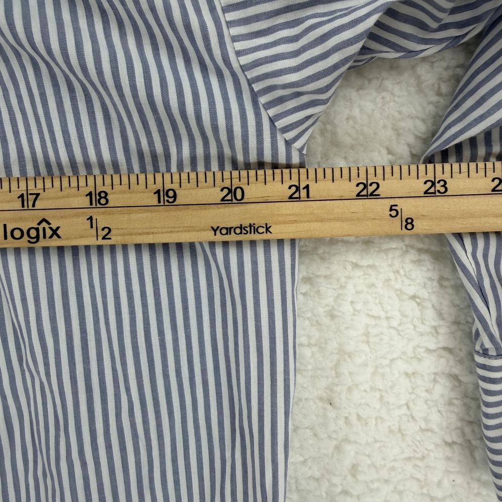 Abercrombie & Fitch Shirt Dress Womens Small Blue Stripe Button Tunic Minimalist - Picture 5 of 7